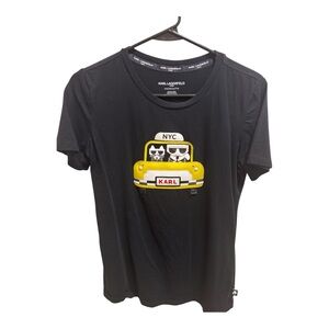 Karl Lagerfeld Cat Taxi Black Tee T-Shirt